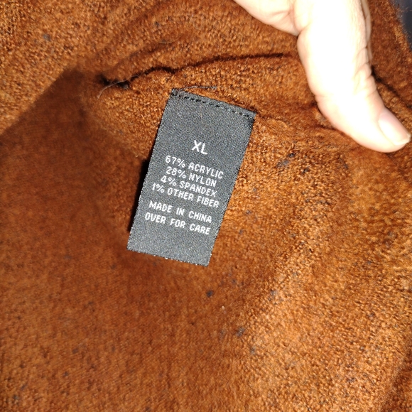 AB Studio Cozy Brown Sweater with Button Accents - Picture 4 of 5
